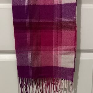 Charter Club Pink and Purple Cashmere Scarf